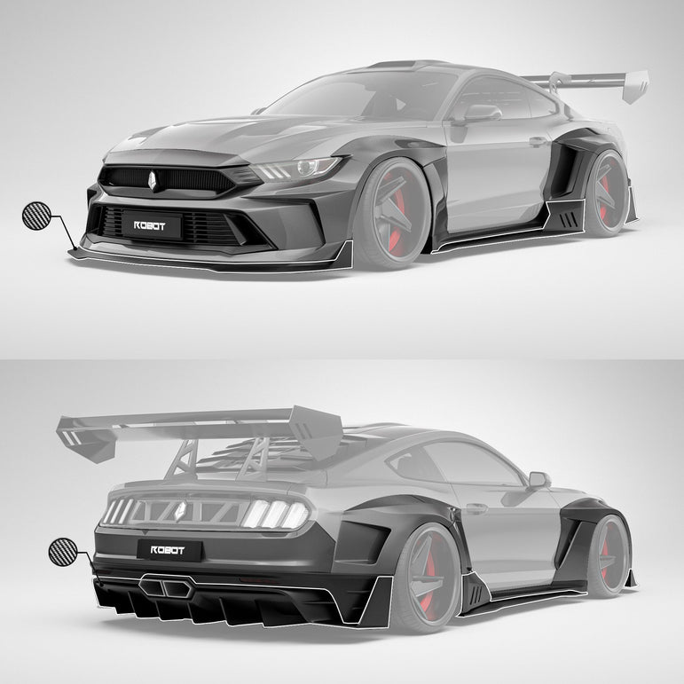 Robot Craftsman Ford Mustang Dusk Widebody Kit 2015-2023 Aftermarket Carbon Fiber Part / Bodykit - Robot Bodykits