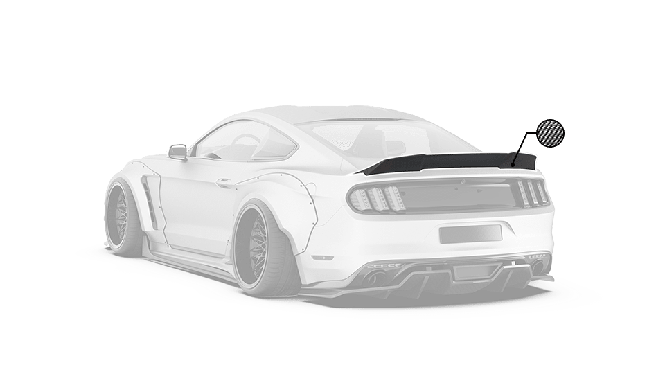 Robot Craftsman Ford Mustang V2 Ducktail Spoiler Aftermarket Carbon Fiber Part / Bodykit - Robot Bodykits