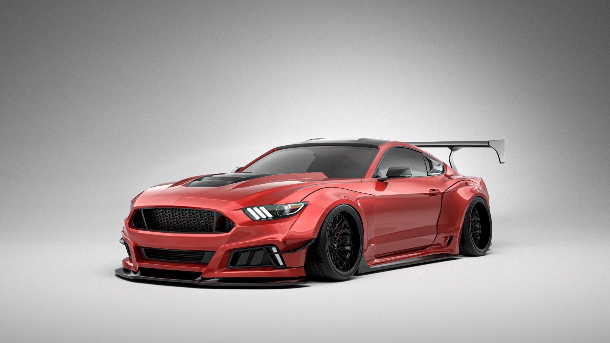 Robot Craftsman Ford Mustang V2 Fibre Glass Reinforced Plastic Complete Body Kit 2015-2023 Aftermarket Carbon Fiber Part / Bodykit - Robot Bodykits