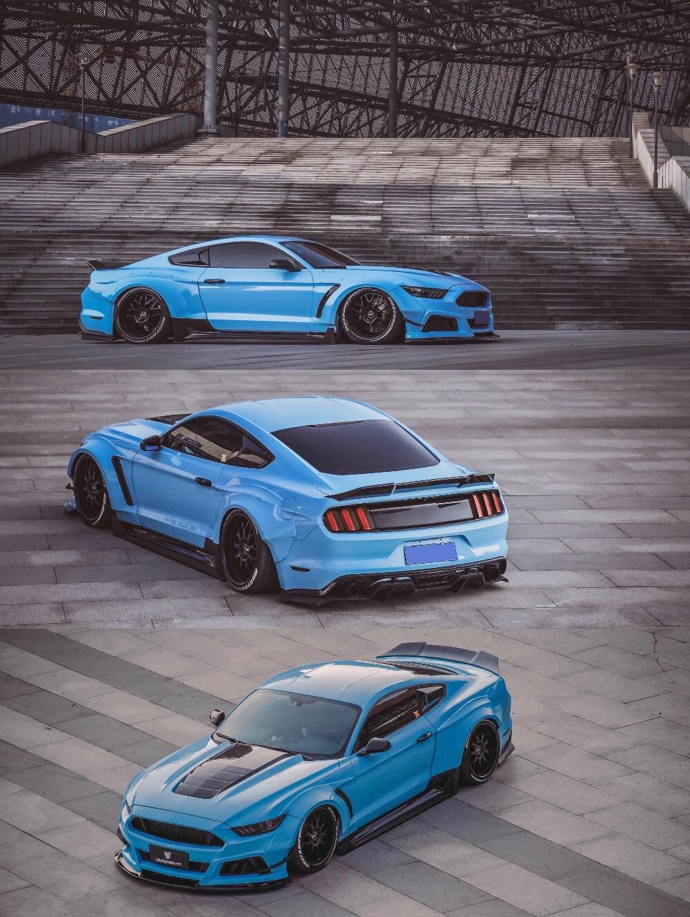 Robot Craftsman Ford Mustang V2 Fibre Glass Reinforced Plastic Complete Body Kit 2015 - 2023 Aftermarket Carbon Fiber Part / Bodykit - Robot Bodykits