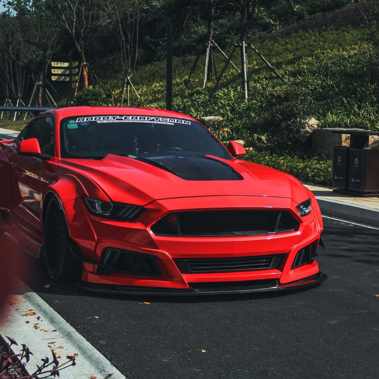 Robot Craftsman Ford Mustang V2 Fibre Glass Reinforced Plastic Complete Body Kit 2015 - 2023 Aftermarket Carbon Fiber Part / Bodykit - Robot Bodykits