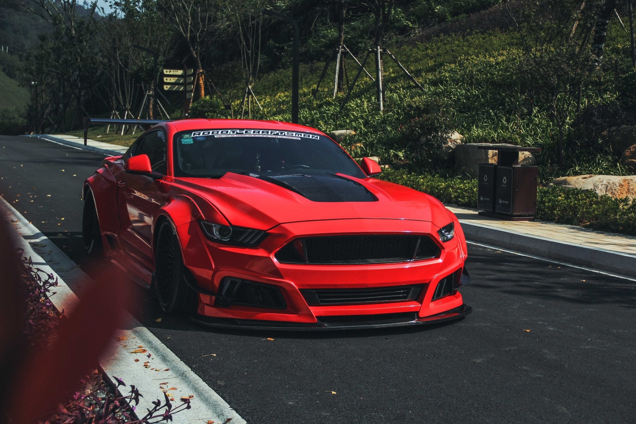 Robot Craftsman Ford Mustang V2 Fibre Glass Reinforced Plastic Complete Body Kit 2015 - 2023 Aftermarket Carbon Fiber Part / Bodykit - Robot Bodykits