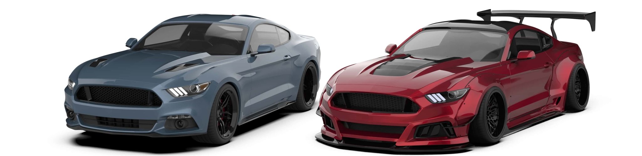 Robot Craftsman Ford Mustang V2 Fibre Glass Reinforced Plastic Complete Body Kit 2015-2023 Aftermarket Carbon Fiber Part / Bodykit - Robot Bodykits