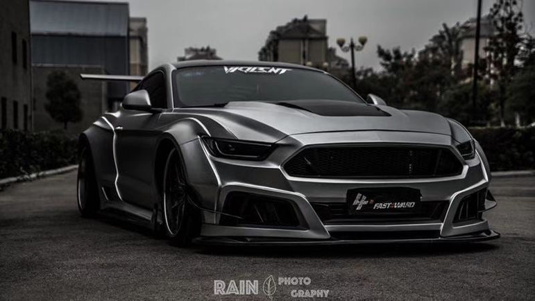 Robot Craftsman Ford Mustang V2 Fibre Glass Reinforced Plastic Complete Body Kit 2015 - 2023 Aftermarket Carbon Fiber Part / Bodykit - Robot Bodykits