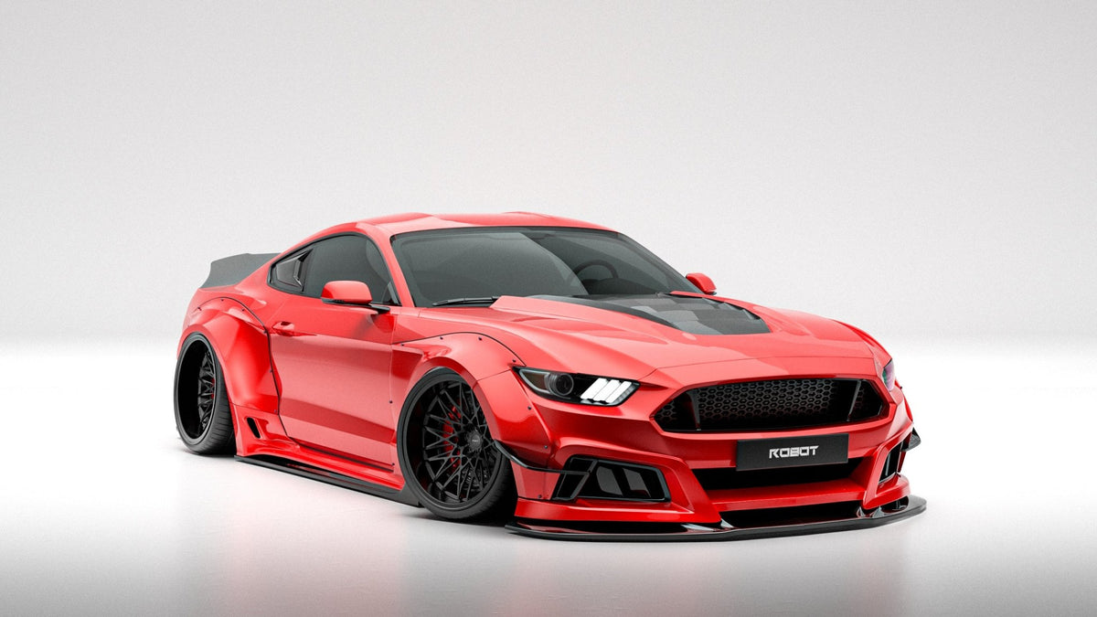 Robot Craftsman Ford Mustang V2 Fibre Glass Reinforced Plastic Complete Body Kit 2015-2023 Aftermarket Carbon Fiber Part / Bodykit - Robot Bodykits