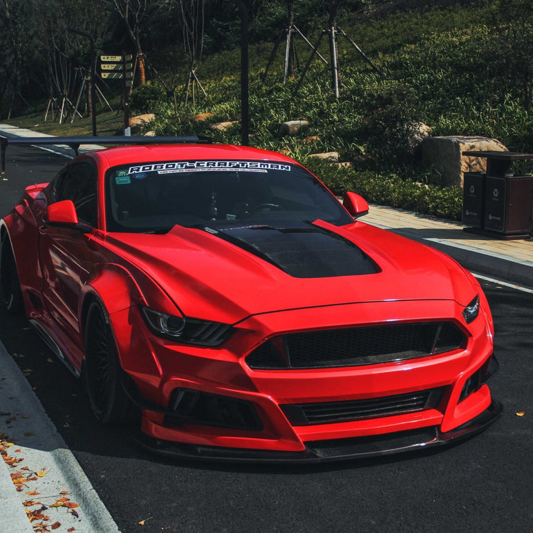 Robot Craftsman Ford Mustang V2 Fibre Glass Reinforced Plastic Complete Body Kit 2015 - 2023 Aftermarket Carbon Fiber Part / Bodykit - Robot Bodykits