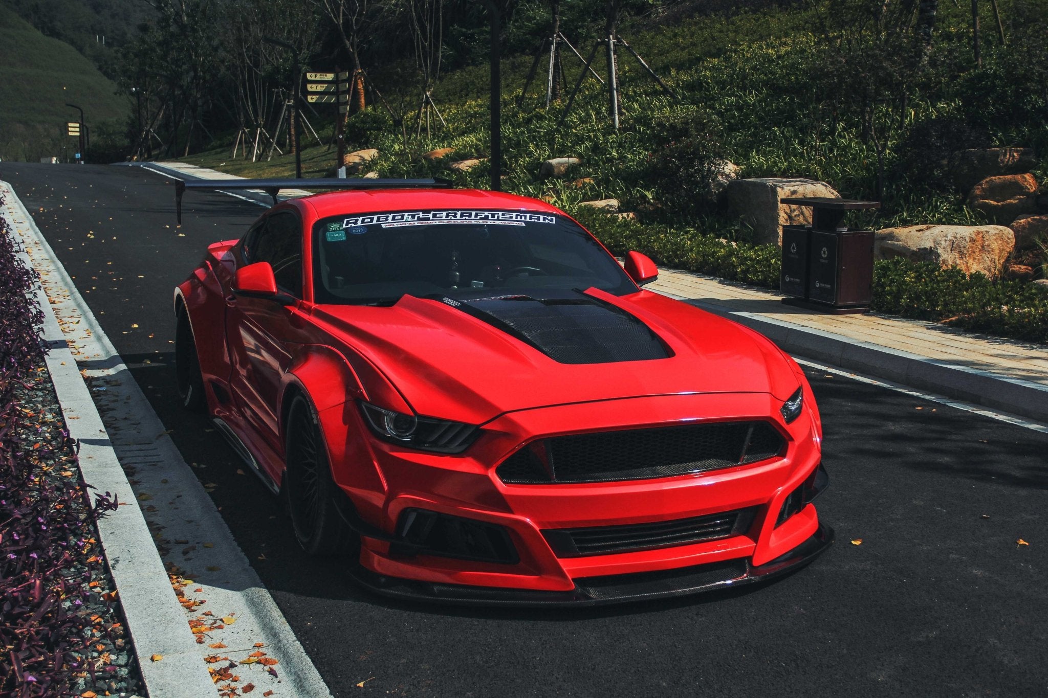 Robot Craftsman Ford Mustang V2 Fibre Glass Reinforced Plastic Complete Body Kit 2015 - 2023 Aftermarket Carbon Fiber Part / Bodykit - Robot Bodykits