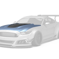 Robot Craftsman Ford Mustang V2 Hood / Bonnet (S550.1) Aftermarket Carbon Fiber Part / Bodykit - Robot Bodykits