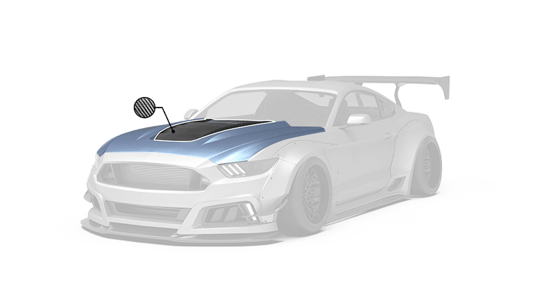 Robot Craftsman Ford Mustang V2 Hood / Bonnet (S550.1) Aftermarket Carbon Fiber Part / Bodykit - Robot Bodykits