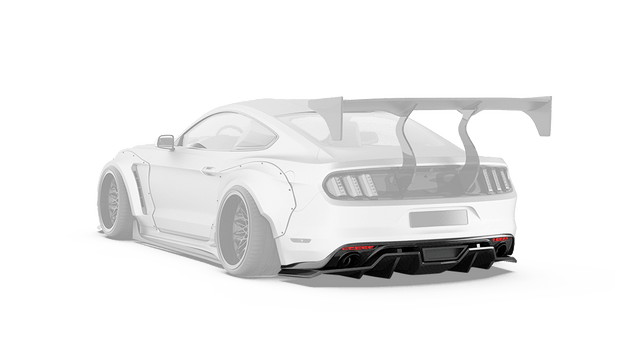 Robot Craftsman Ford Mustang V2 Rear Diffuser (S550.1) Aftermarket Carbon Fiber Part / Bodykit - Robot Bodykits
