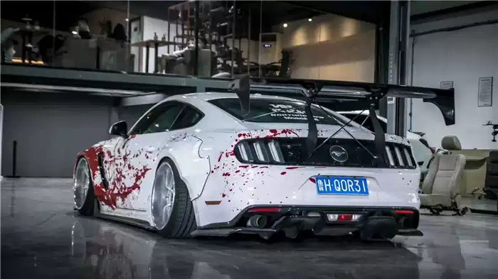 Robot Craftsman Ford Mustang V2 Rear Diffuser (S550.1) Aftermarket Carbon Fiber Part / Bodykit - Robot Bodykits