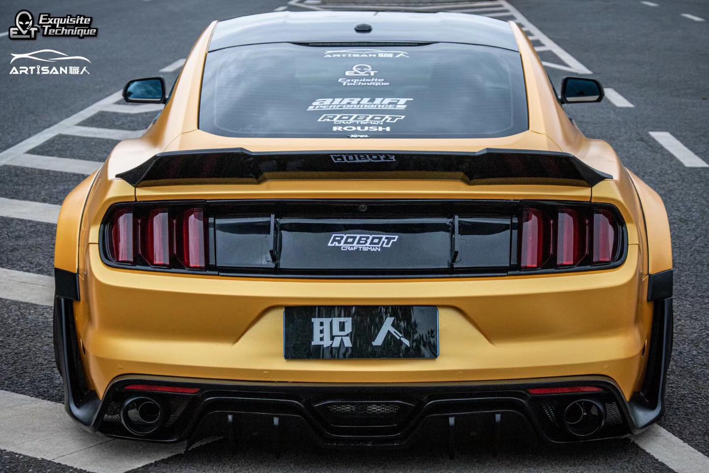 Robot Craftsman Ford Mustang V3 Duck Tail + Boot Cover Aftermarket Carbon Fiber Part / Bodykit - Robot Bodykits