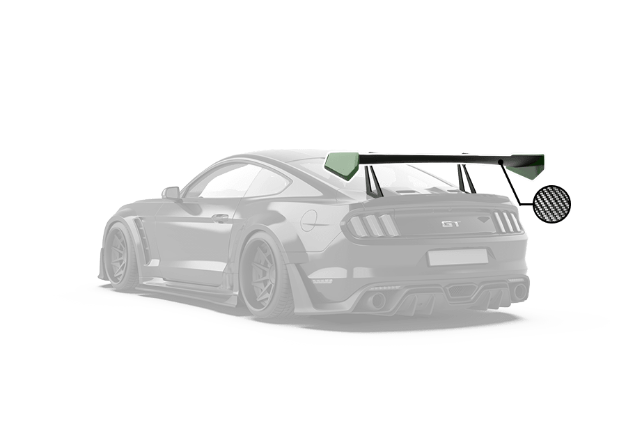 Robot Craftsman Ford Mustang V3 GT Wing Aftermarket Carbon Fiber Part / Bodykit - Robot Bodykits