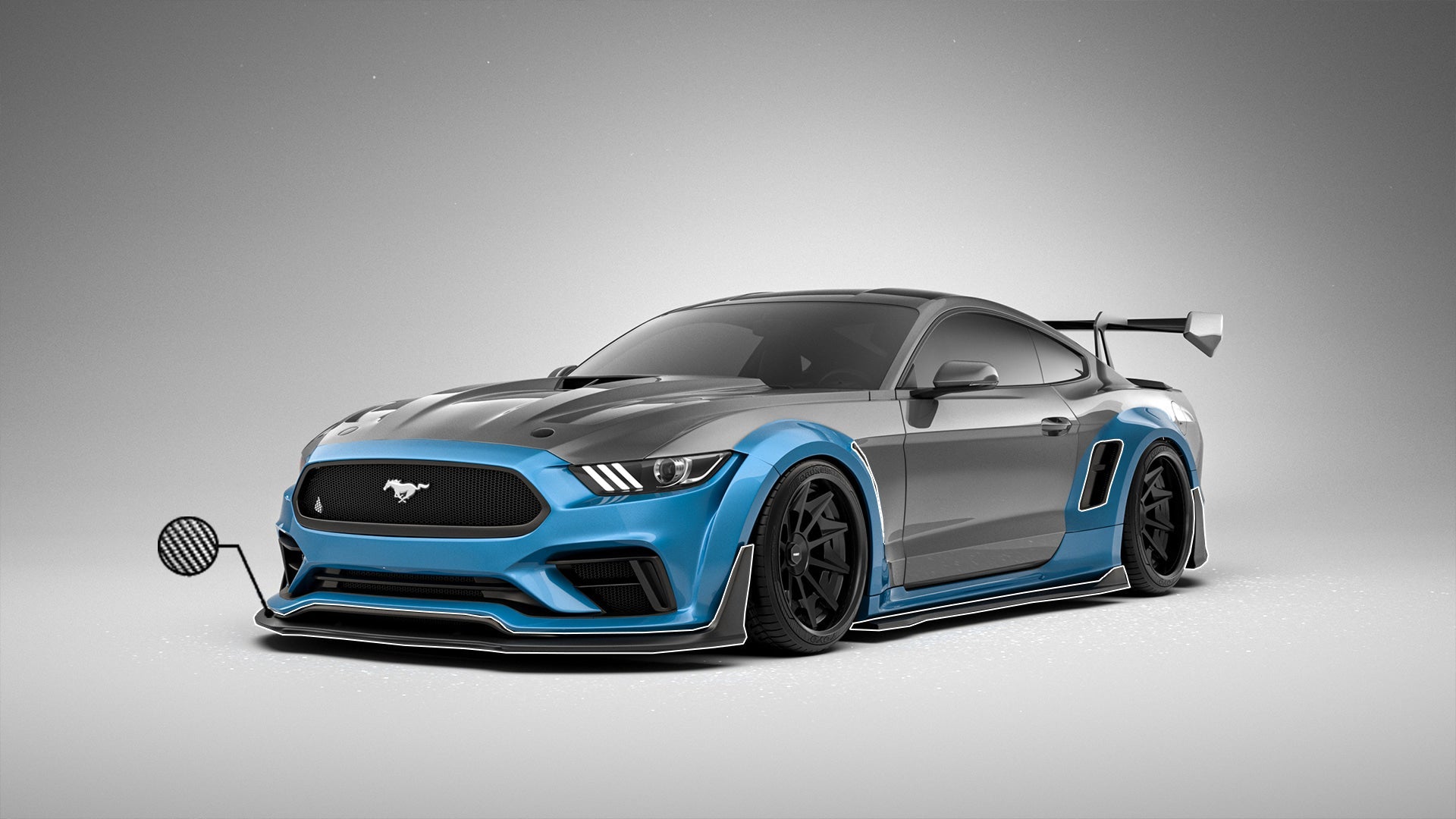 Robot Craftsman Ford Mustang V3 Widebody Kit 2015 - 2023 Aftermarket Carbon Fiber Part / Bodykit - Robot Bodykits