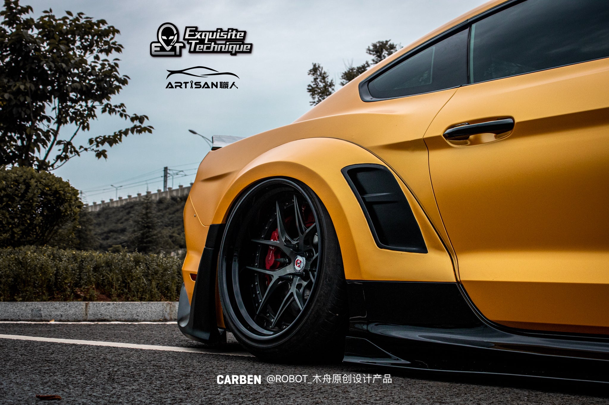 Robot Craftsman Ford Mustang V3 Widebody Kit 2015 - 2023 Aftermarket Carbon Fiber Part / Bodykit - Robot Bodykits