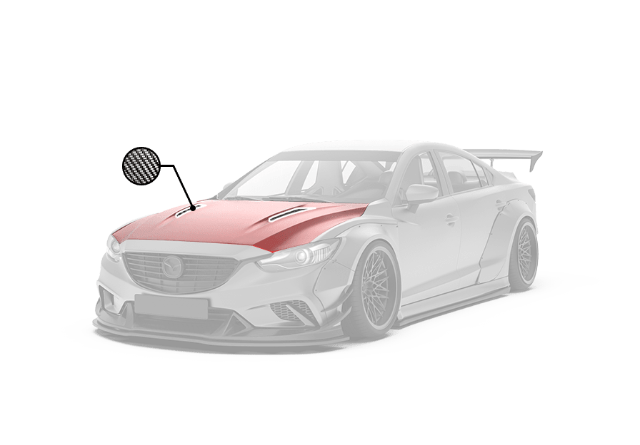 Robot Craftsman Mazda 6 2013 - 2017 Hood / Bonnet Aftermarket Carbon Fiber Part / Bodykit - Robot Bodykits