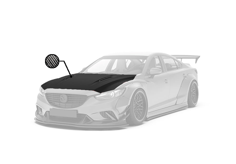 Robot Craftsman Mazda 6 2013 - 2017 Hood / Bonnet Aftermarket Carbon Fiber Part / Bodykit - Robot Bodykits