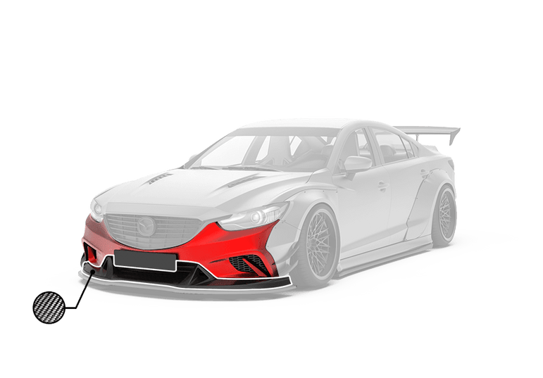 Robot Craftsman Mazda 6 2014 - 2017 Front Bumper & Front Lip Aftermarket Carbon Fiber Part / Bodykit - Robot Bodykits