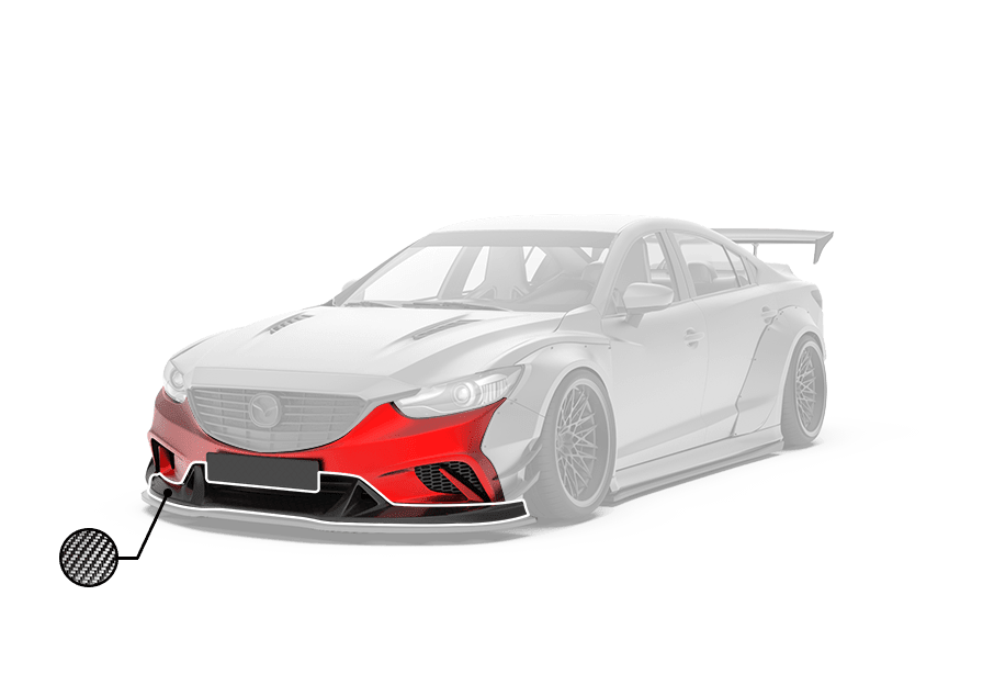 Robot Craftsman Mazda 6 2014 - 2017 Front Bumper & Front Lip Aftermarket Carbon Fiber Part / Bodykit - Robot Bodykits
