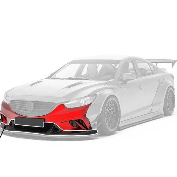 Robot Craftsman Mazda 6 2014 - 2017 Front Bumper & Front Lip Aftermarket Carbon Fiber Part / Bodykit - Robot Bodykits