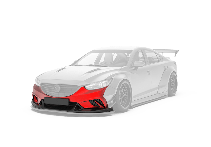 Robot Craftsman Mazda 6 2014 - 2017 Front Bumper & Front Lip Aftermarket Carbon Fiber Part / Bodykit - Robot Bodykits