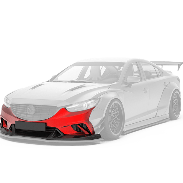 Robot Craftsman Mazda 6 2014 - 2017 Front Bumper & Front Lip Aftermarket Carbon Fiber Part / Bodykit - Robot Bodykits