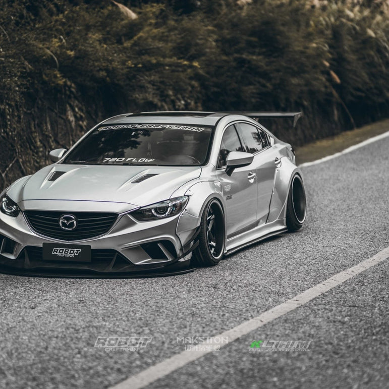 Robot Craftsman Mazda 6 2014 - 2017 Plus Body Kit Fibre Glass Reinforced Plastic Complete Widebody Kit (FRP) Aftermarket Carbon Fiber Part / Bodykit - Robot Bodykits