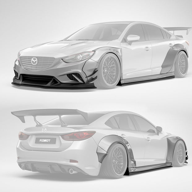 Robot Craftsman Mazda 6 2014 - 2017 Plus Body Kit Fibre Glass Reinforced Plastic Complete Widebody Kit (FRP) Aftermarket Carbon Fiber Part / Bodykit - Robot Bodykits