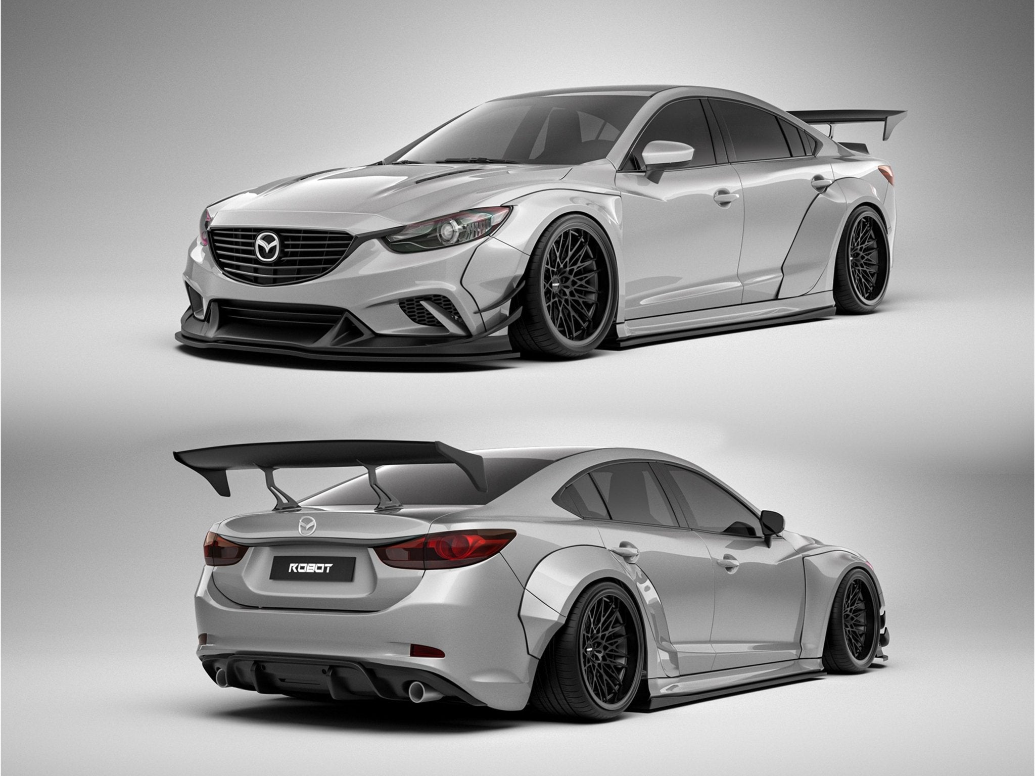 Robot Craftsman Mazda 6 2014 - 2017 Plus Body Kit Fibre Glass Reinforced Plastic Complete Widebody Kit (FRP) Aftermarket Carbon Fiber Part / Bodykit - Robot Bodykits