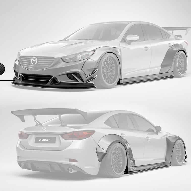 Robot Craftsman Mazda 6 2014 - 2017 Plus Body Kit Fibre Glass Reinforced Plastic Complete Widebody Kit (FRP) Aftermarket Carbon Fiber Part / Bodykit - Robot Bodykits