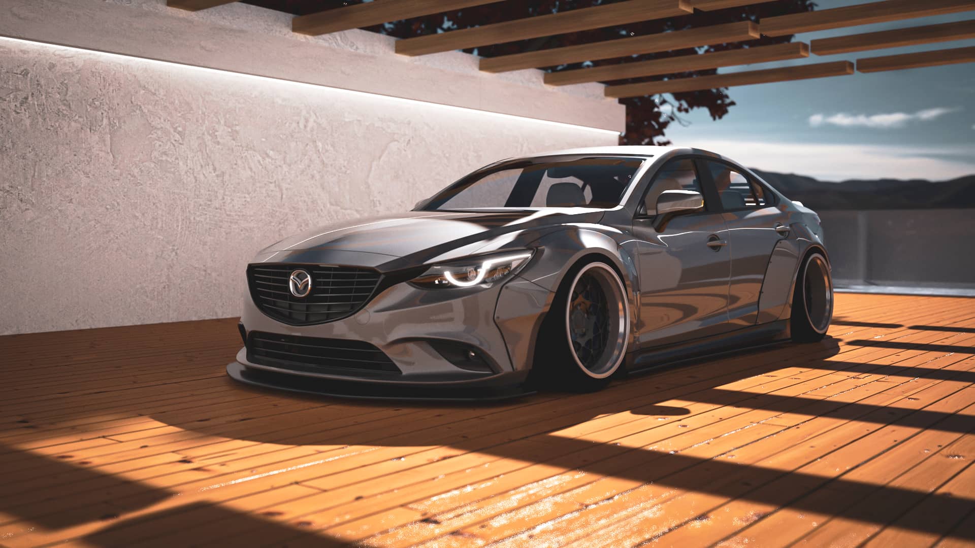 Robot Craftsman Mazda 6 2014 - 2017 Widebody Kit Fibre Glass Reinforced Plastic Complete Body Kit (FRP) Aftermarket Carbon Fiber Part / Bodykit - Robot Bodykits