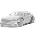 Robot Craftsman Mazda 6 2014 - 2017 Widebody Kit Fibre Glass Reinforced Plastic Complete Body Kit (FRP) Aftermarket Carbon Fiber Part / Bodykit - Robot Bodykits