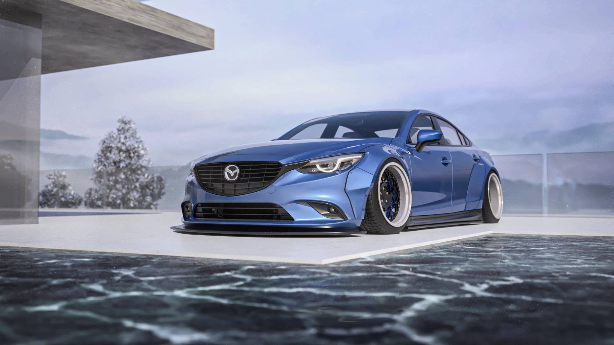 Robot Craftsman Mazda 6 2014 - 2017 Widebody Kit Fibre Glass Reinforced Plastic Complete Body Kit (FRP) Aftermarket Carbon Fiber Part / Bodykit - Robot Bodykits