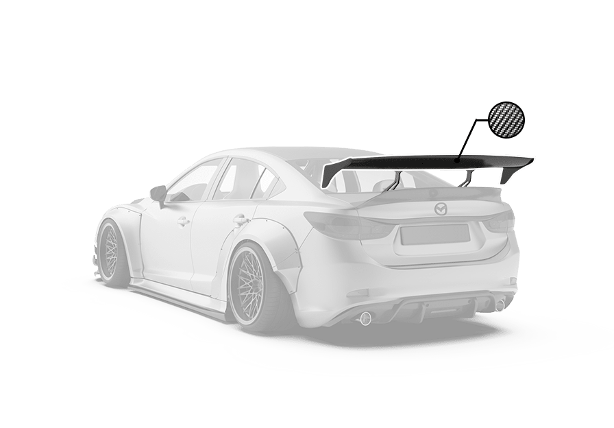 Robot Craftsman Mazda 6 2014 - 2022 GT Wing Aftermarket Carbon Fiber Part / Bodykit - Robot Bodykits