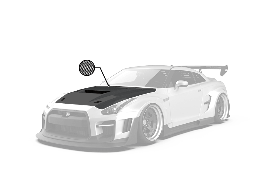Robot Craftsman Nissan GTR Body Kit R35 Hood / Bonnet Aftermarket Carbon Fiber Part / Bodykit - Robot Bodykits