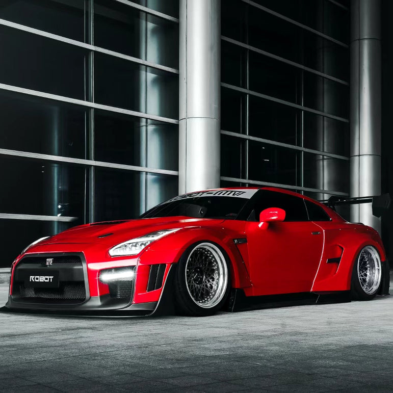 Robot Craftsman Nissan GTR Body Kit R35 WIDEBODY Fibre Glass Reinforced Plastic Complete Body Kit (FRP) Aftermarket Carbon Fiber Part / Bodykit - Robot Bodykits