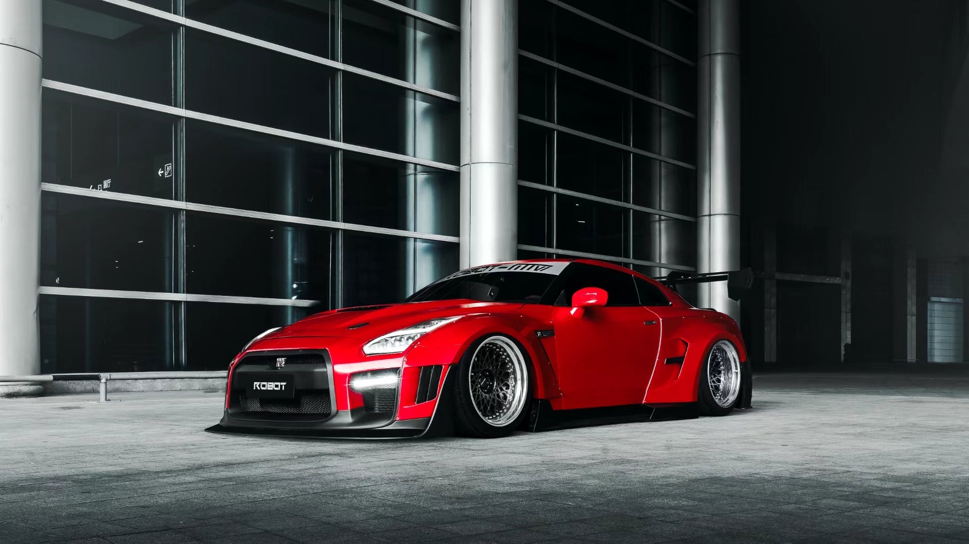 Robot Craftsman Nissan GTR Body Kit R35 WIDEBODY Fibre Glass Reinforced Plastic Complete Body Kit (FRP) Aftermarket Carbon Fiber Part / Bodykit - Robot Bodykits