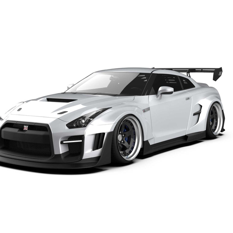 Robot Craftsman Nissan GTR Body Kit R35 WIDEBODY Fibre Glass Reinforced Plastic Complete Body Kit (FRP) Aftermarket Carbon Fiber Part / Bodykit - Robot Bodykits