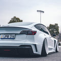 Robot Craftsman Tesla Model 3 2017-2023 “HACKER” Widebody FRP & Partial Carbon Full Kit Aftermarket Carbon Fiber Part / Bodykit - Robot Bodykits