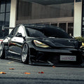 Robot Craftsman Tesla Model 3 2017 - 2023 “HACKER” Widebody FRP & Partial Carbon Full Kit Aftermarket Carbon Fiber Part / Bodykit - Robot Bodykits