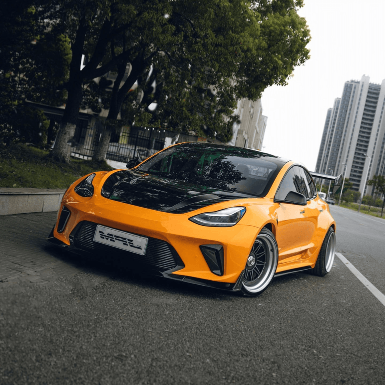 Robot Craftsman Tesla Model 3 2017-2023 “HACKER” Widebody FRP & Partial Carbon Full Kit Aftermarket Carbon Fiber Part / Bodykit - Robot Bodykits