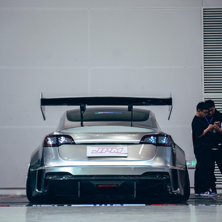 Robot Craftsman Tesla Model 3 2017 - 2023 “HACKER” Widebody FRP & Partial Carbon Full Kit Aftermarket Carbon Fiber Part / Bodykit - Robot Bodykits