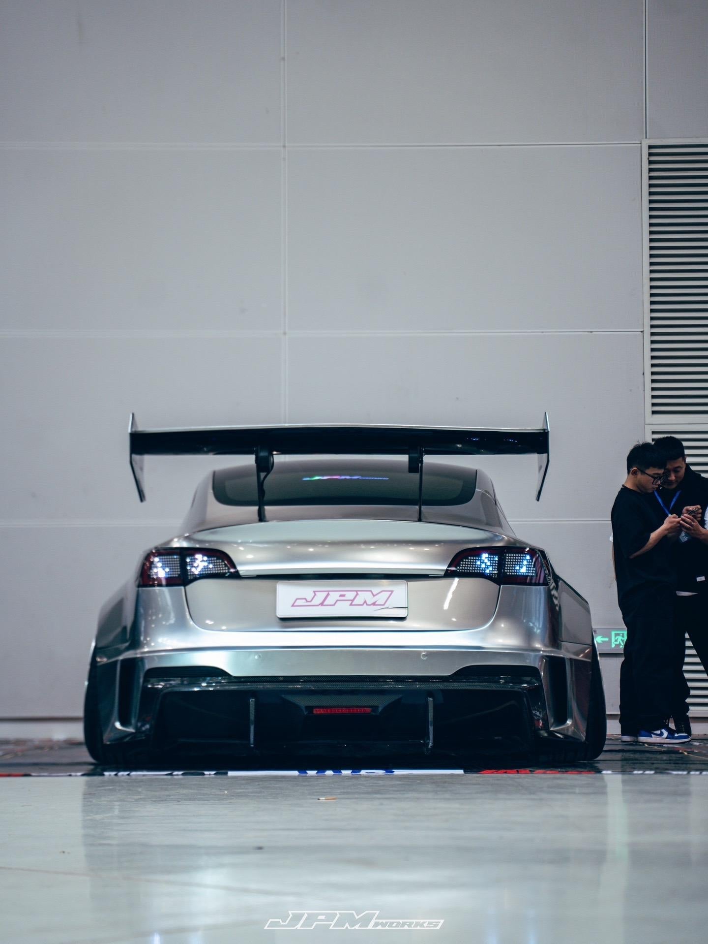 Robot Craftsman Tesla Model 3 2017 - 2023 “HACKER” Widebody FRP & Partial Carbon Full Kit Aftermarket Carbon Fiber Part / Bodykit - Robot Bodykits