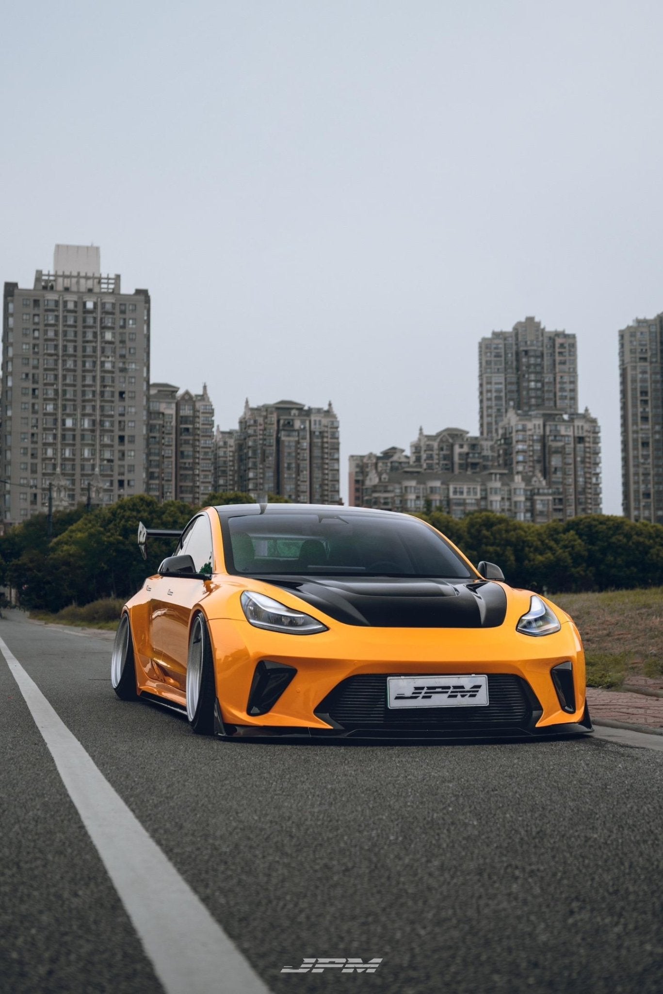 Robot Craftsman Tesla Model 3 2017 - 2023 “HACKER” Widebody FRP & Partial Carbon Full Kit Aftermarket Carbon Fiber Part / Bodykit - Robot Bodykits