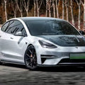 Robot Craftsman Tesla Model 3 "Crypton" Front Bumper & Front Lip Aftermarket Carbon Fiber Part / Bodykit - Robot Bodykits