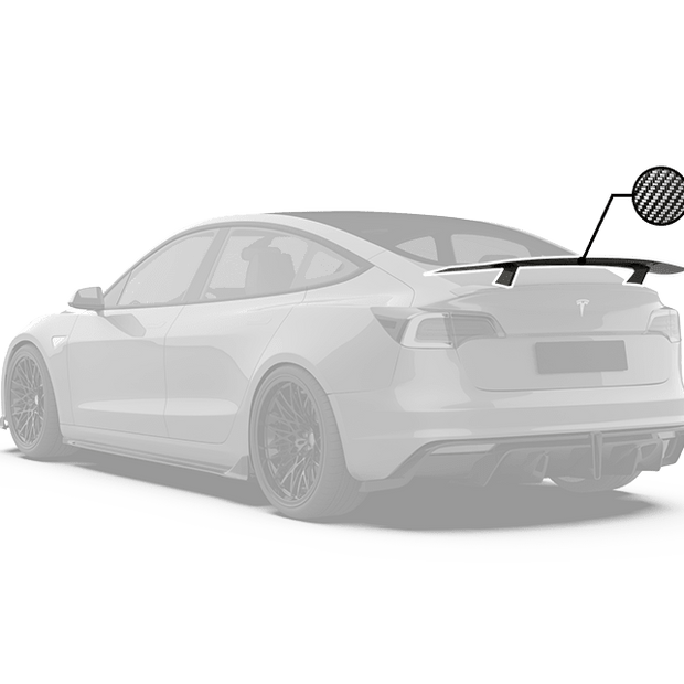 Robot Craftsman Tesla Model 3 "Crypton" GT Spoiler Aftermarket Carbon Fiber Part / Bodykit - Robot Bodykits
