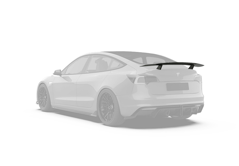 Robot Craftsman Tesla Model 3 "Crypton" GT Spoiler Aftermarket Carbon Fiber Part / Bodykit - Robot Bodykits