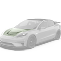 Robot Craftsman Tesla Model 3 "Crypton" Hood / Bonnet Aftermarket Carbon Fiber Part / Bodykit - Robot Bodykits