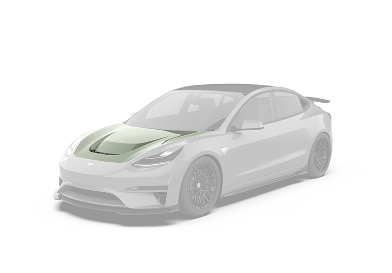 Robot Craftsman Tesla Model 3 "Crypton" Hood / Bonnet Aftermarket Carbon Fiber Part / Bodykit - Robot Bodykits