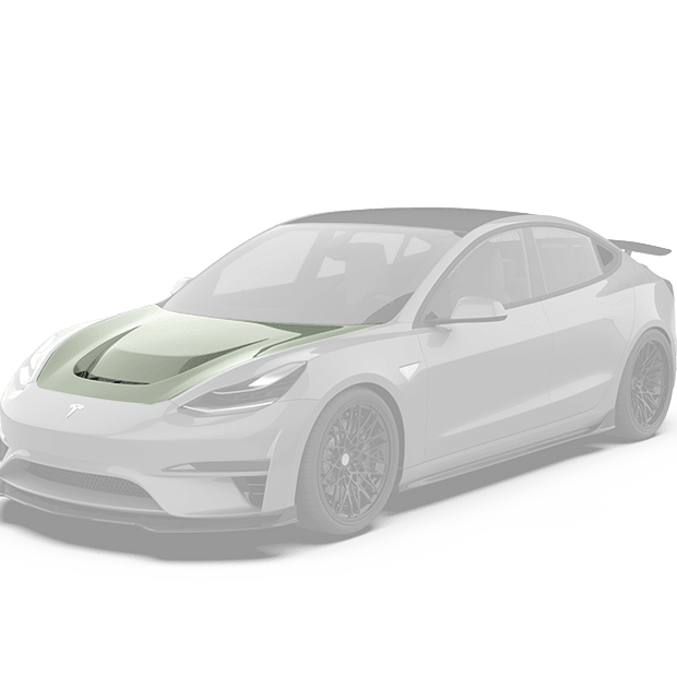 Robot Craftsman Tesla Model 3 "Crypton" Hood / Bonnet Aftermarket Carbon Fiber Part / Bodykit - Robot Bodykits